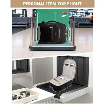 LOVEVOOK Travel Backpack for Women Men as Personal Item Flight Approved, 40L Luggage Carry On Backpack, 17.3inch Large Daypack Laptop Backpack Waterproof Outdoor Sports with 3 Packing Cubes,Black-Grey