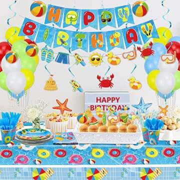 Beach Ball Birthday Party Supplies for Summer Fun