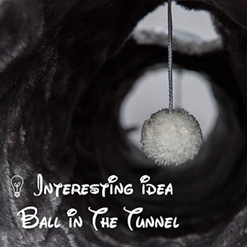 LUCKITTY Geometric Cat Tunnel with Plush Interior for Pets