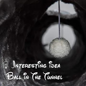 LUCKITTY Geometric Cat Tunnel with Plush Interior for Pets