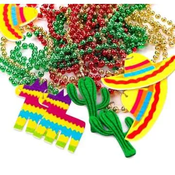 Jollylife 21PCS Cinco de Mayo Fiesta Necklaces Party Favors