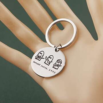 HELAN Sunset Curve Ghost Band Gift Sunset Curve Keychain TV Show Inspired Gift Julie & Phantoms Insp...