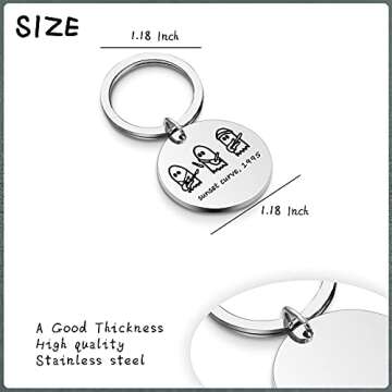 HELAN Sunset Curve Ghost Band Gift Sunset Curve Keychain TV Show Inspired Gift Julie & Phantoms Inspirational Gift Music Lover Gift for Music Lover (Sunset Curve 1988-KE2)