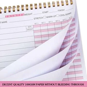 Fitness Journal Workout Planner Notepad For Women & Men Weight Loss,Daily Gym,Exercise Goals,Bodybuilding Progress,Wellness Tracker,6.7 X 9.4 inches, 60 sheets