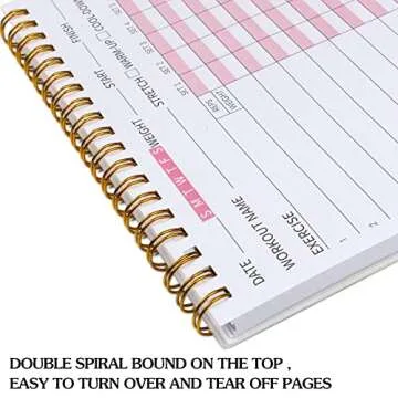 Fitness Journal Workout Planner Notepad For Women & Men Weight Loss,Daily Gym,Exercise Goals,Bodybuilding Progress,Wellness Tracker,6.7 X 9.4 inches, 60 sheets