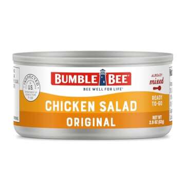 Bumble Bee Snack on the Run Chicken Salad with Crackers Kit, 3.5 oz - Ready to Eat, Spoon Included - Shelf Stable & Convenient Protein Snack