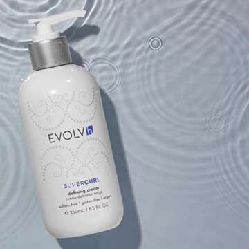 EVOLVh - Natural SuperCurl Defining Cream | Vegan, Non-Toxic, Clean Hair Care (8.5 fl oz | 250 mL)
