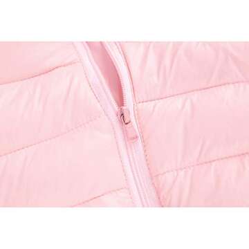 Winter Down Coats for Kids Baby Boys Girls Light Puffer Padded Jacket Bear Hoods Infant Outerwear Pink