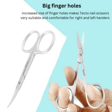 Tecto Stainless Steel Nail Scissors for Precision Grooming