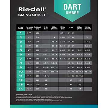 Riedell Skates - Dart Ombré - Quad Roller Speed Skate
