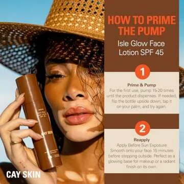 Isle Glow Face Moisturizer with SPF 45 – Skincare Moisturizer w/Sea Moss, Niacinamide, & More – Primes Skin for Makeup with a Radiant Finish – Vegan Daily Face Cream for All Skin Types – 1.52 oz