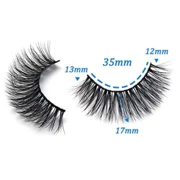 Losha Eyelashes Natural Look Faux Mink Lashes Pack Handmade Fluffy False Eyelashes 14 Pairs Eye Lashes (M809)