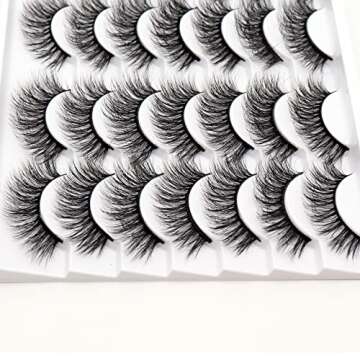 Losha Eyelashes Natural Look Faux Mink Lashes Pack Handmade Fluffy False Eyelashes 14 Pairs Eye Lashes (M809)