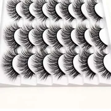 Losha Eyelashes Natural Look Faux Mink Lashes Pack Handmade Fluffy False Eyelashes 14 Pairs Eye Lashes (M809)