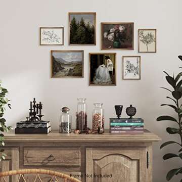 Vintage Farmhouse Wall Decor – Aesthetic Floral Prints Set