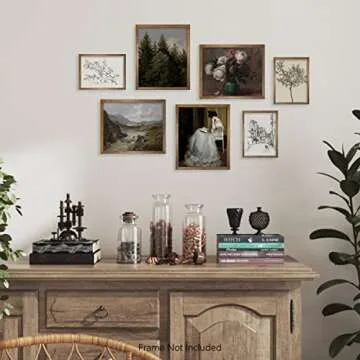 Vintage Farmhouse Wall Decor – Aesthetic Floral Prints Set