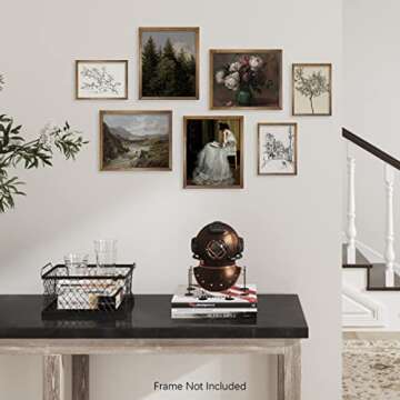 Vintage Farmhouse Wall Decor – Aesthetic Floral Prints Set