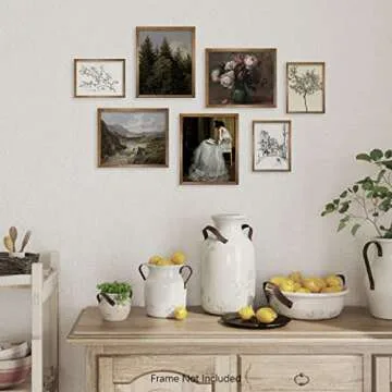 Vintage Farmhouse Wall Decor – Aesthetic Floral Prints Set