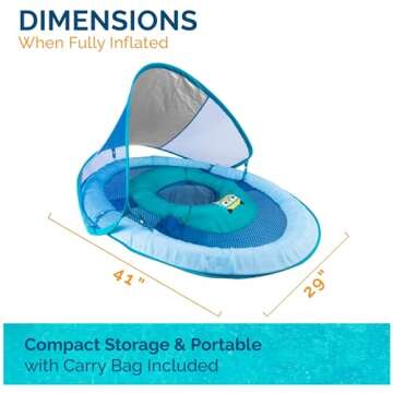 SwimWays Baby Spring Float Sun Canopy for 9-24 Months