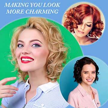 28 Pieces Heatless Curlers No Heat Spiral Curls Hair Curlers Styling Kit with 2 Pieces Styling Hooks for Most Kinds of Hairstyles (Assorted Color, 15 cm)