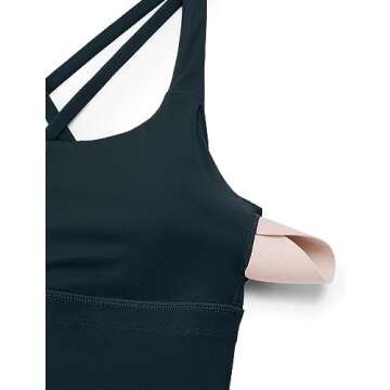 CRZ YOGA Strappy Longline Sports Bra for Active Women