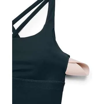 CRZ YOGA Strappy Longline Sports Bra for Active Women
