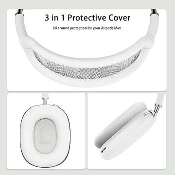 Stylish 3 in 1 Silicone Case for Apple AirPods Max