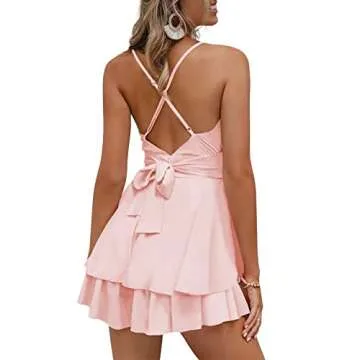 Boho Floral Ruffle Shorts Romper for Women Summer Style