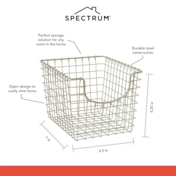 Spectrum Wire Basket for Organizing - Stylish Storage Solution