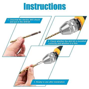 Hex Drill Bit Set, [19+1 PCS] Premium Hex Shank Drill Bit Set, 1/16"-1/4" Drill Bits for Metal, 4241 High Speed Steel Small Drill Bits, Quick Change Drill Bits for Wood, Twist Drill Bit Set