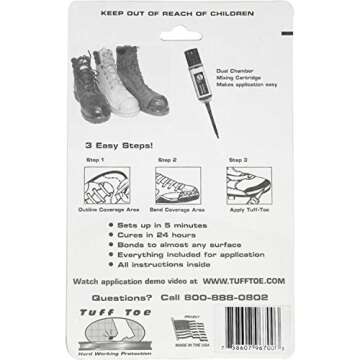 Tuff Toe Boot Protector and Shoe Glue - Durable Liquid for Footwear