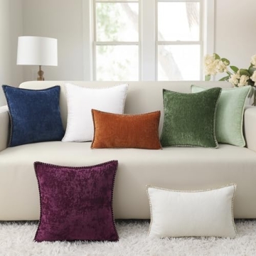 Stylish Soft Chenille Spring Pillow Covers Set of 2