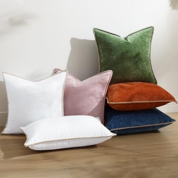 Stylish Soft Chenille Spring Pillow Covers Set of 2