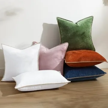 Stylish Soft Chenille Spring Pillow Covers Set of 2
