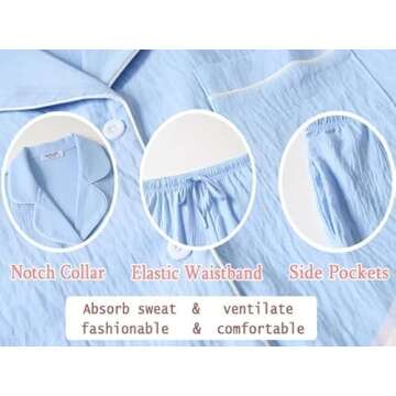 Ekouaer Women's Pajama Set for Summer Sleepwear
