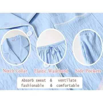 Ekouaer Women's Pajama Set for Summer Sleepwear
