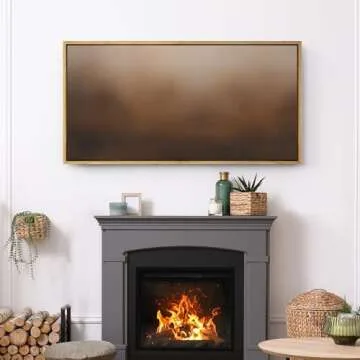 SIGNFORD Extra Large Framed Canvas Print Wall Art Abstract Earthy Gradient Warm Brown Tones Illustrations Modern Art Calm Warm for Living Room, Bedroom, Office - 60"x30"