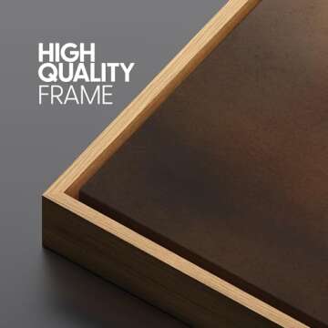 SIGNFORD Extra Large Framed Canvas Print Wall Art Abstract Earthy Gradient Warm Brown Tones Illustrations Modern Art Calm Warm for Living Room, Bedroom, Office - 60"x30"