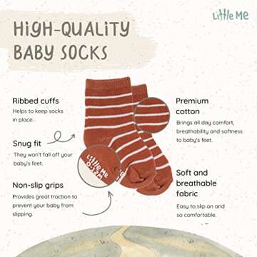 Little Me unisex baby Muted Colors 20 Pack Socks, Multi, 0-24 Months US