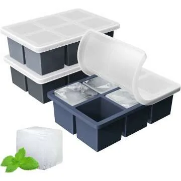 Large Ice Cube Tray: 3 Pack for Whiskey & Cocktails