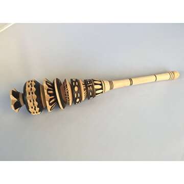 MEXIMART's® Deluxe WOODEN WHISK STIRRER, MOLINILLO MEXICAN CHOCOLATE COCOA Natural Wood