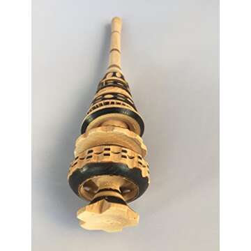 MEXIMART's® Deluxe WOODEN WHISK STIRRER, MOLINILLO MEXICAN CHOCOLATE COCOA Natural Wood