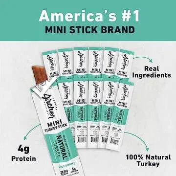 Country Archer Mini Turkey Jerky Sticks - All Natural Turkey Sticks, Protein Snack, Turkey Jerky Sti...
