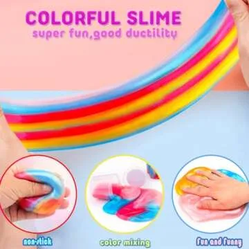 70 Pack Galaxy Slime, Super Mini Slime Kit, Funny Clear Slimes for Girls and Boys Slime, Party Favors Birthday Gifts, Classroom Prizes, Valentines, Easter and Christmas Slime Stress Relief Toys