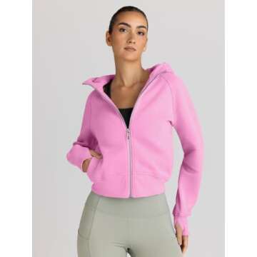 Trendy Queen Womens Zip Up Hoodies Jackets Cropped Sweatshirts Fleece Fall Outfits Casual Comfy Y2k ...