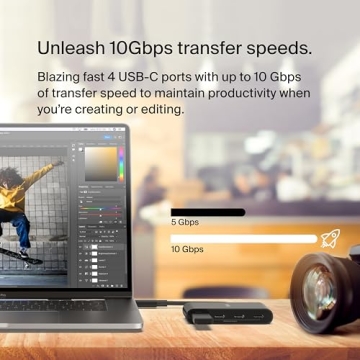 Belkin 4-Port USB-C Hub for High-Speed Data & Connectivity