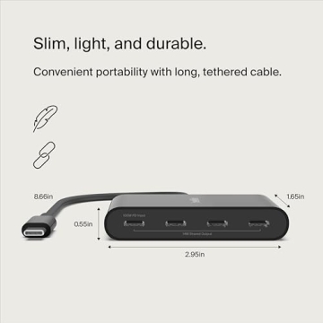 Belkin 4-Port USB-C Hub for High-Speed Data & Connectivity