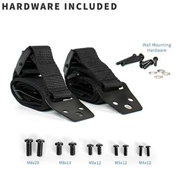 TV Anti-Tip Heavy Duty Dual Cable Kit for Children & Pets, Easy Install Safety Solution