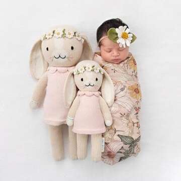 cuddle + kind Hannah The Bunny - Fair Trade Hand-Knitted Doll