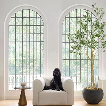 Nafresh Tall Faux Olive Tree，7ft（84in） Realistic Potted Silk Artificial Indoor with Green Leaves and Big Fruits for Home Office Living Room Bedroom Stairs Foyer Decor.